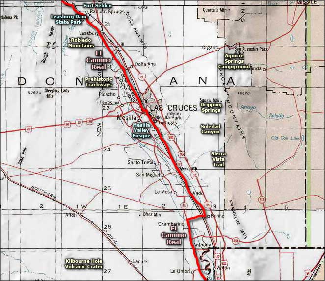Mesilla Valley Bosque area map