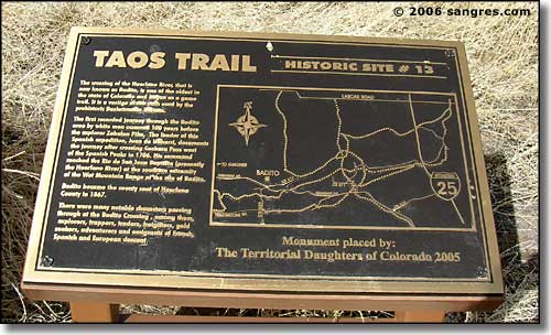 the historic marker at Badito Crossing, Colorado
