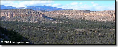 The canyon just east of Los Alamos