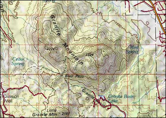 Granite Mountain Wilderness map
