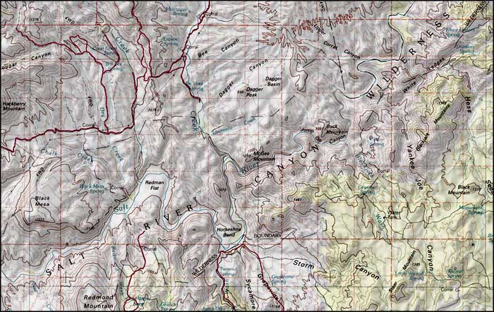 Salt River Canyon Wilderness map