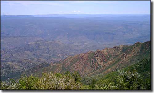 View over the Verde Valley from the top of Pine Mountain Wilderness