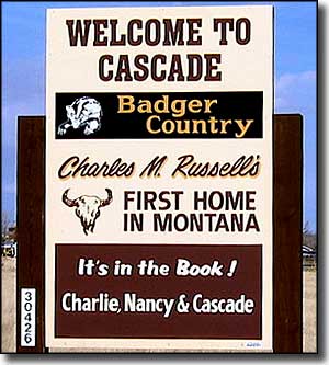Cascade, Montana, former home of Charles Marion Russell