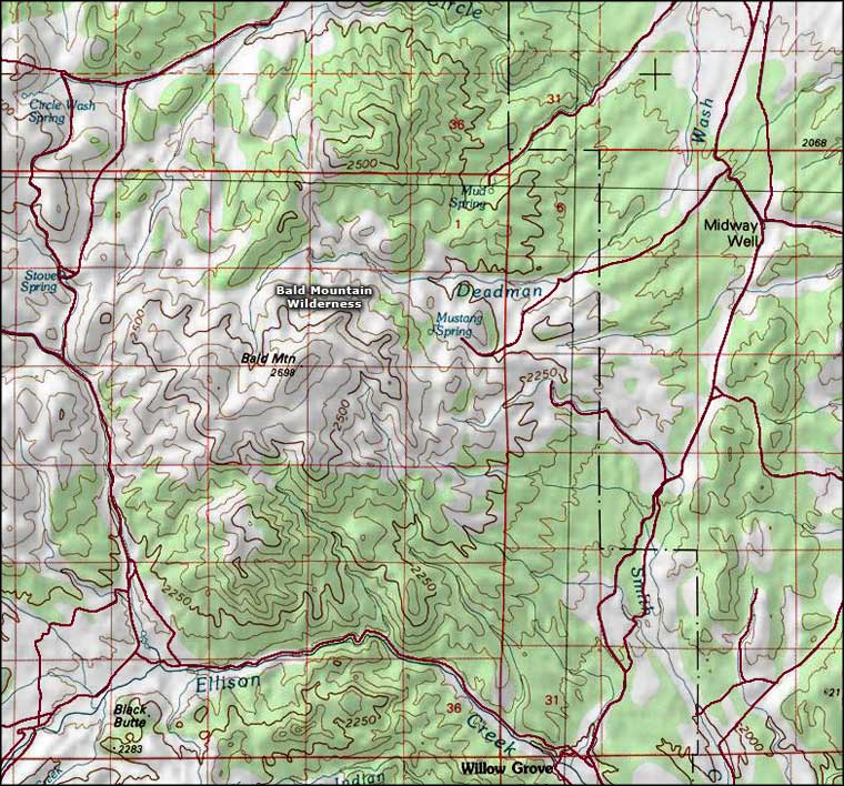 Bald Mountain Wilderness map