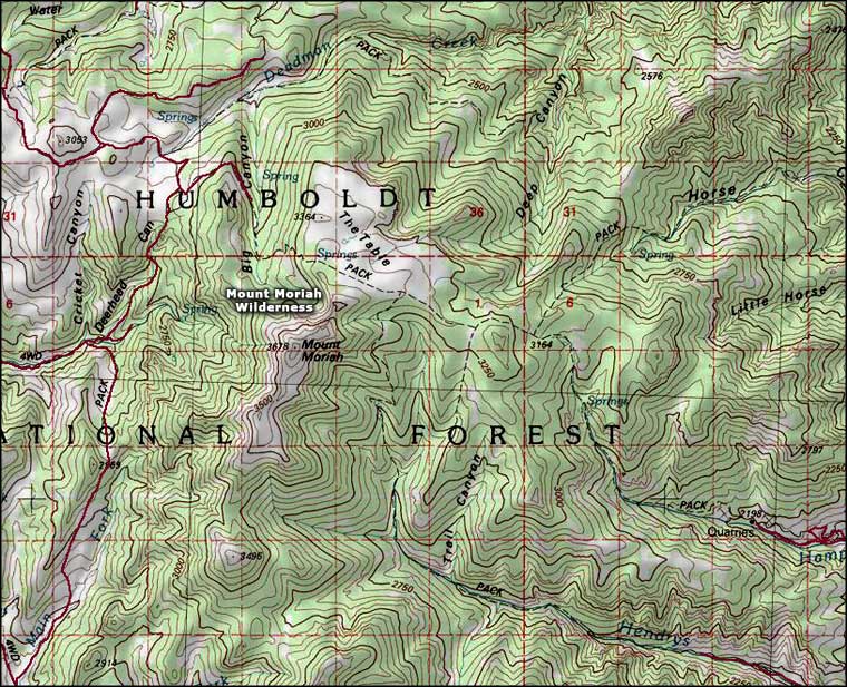 Mt. Moriah Wilderness map