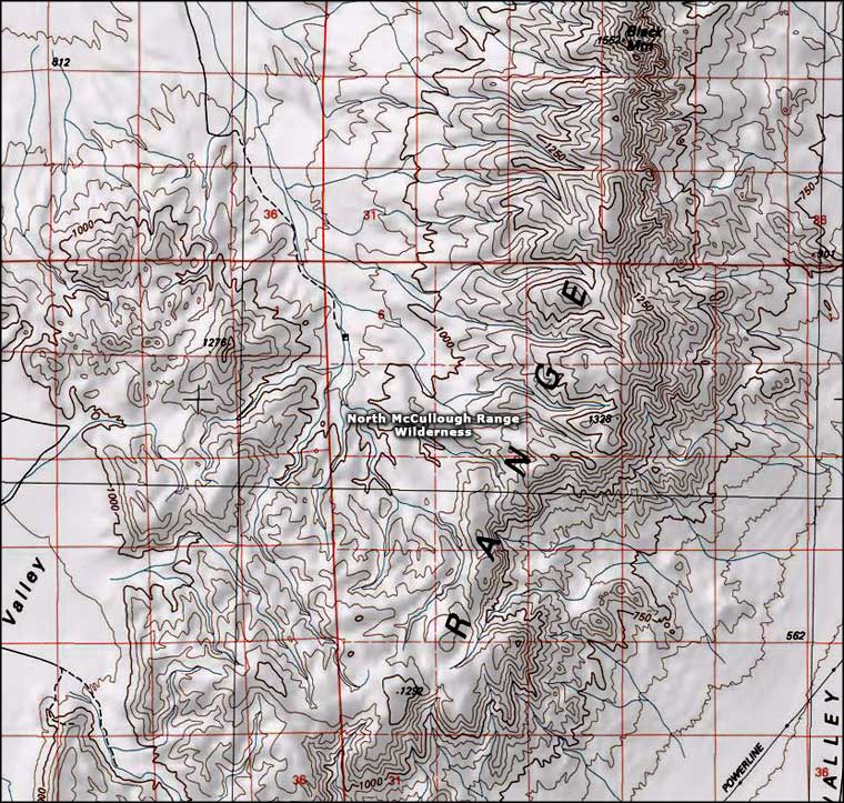 North McCullough Range Wilderness map