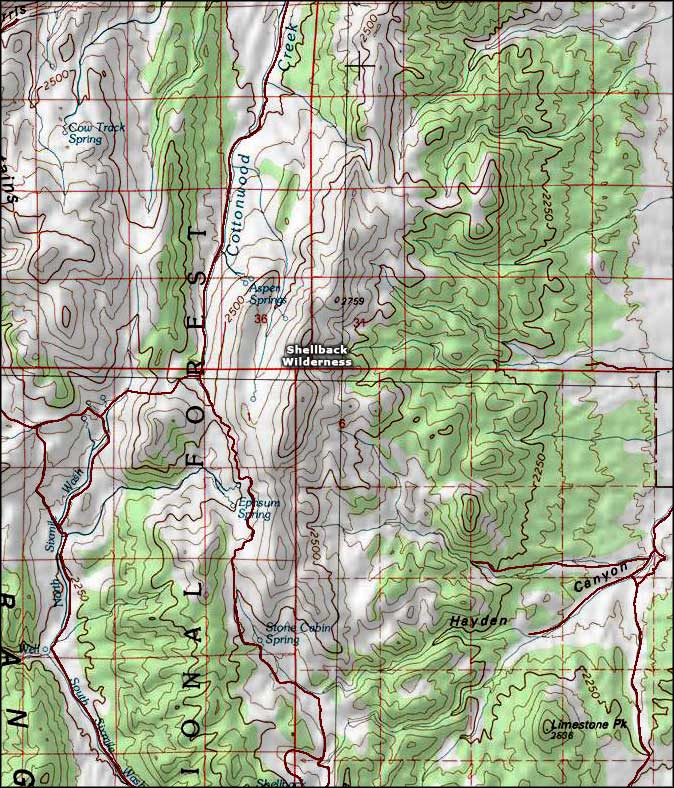 Schellback Wilderness map