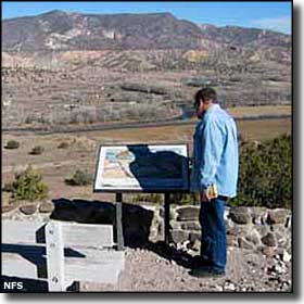 Interpretive panel at a site along the Old Spanish National Historic Trail