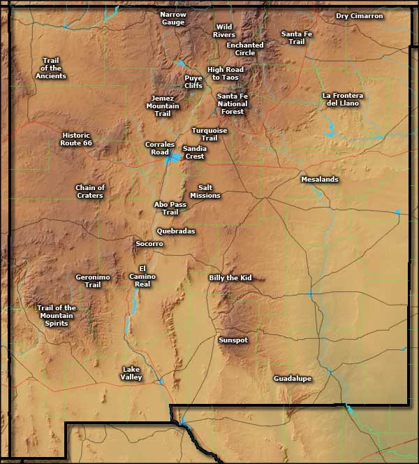 Map of New Mexico Scenic Byways