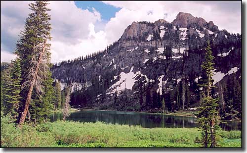 Mt. Magog rising above White Pine Lake in Cache County