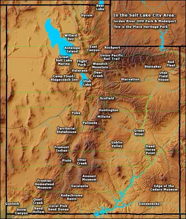 Utah State Parks map