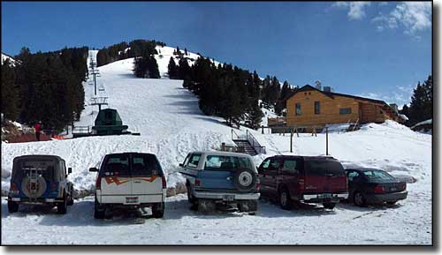 Pine Creek Ski Resort, from the parking area