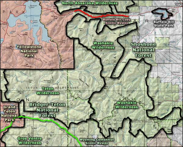 Buffalo Bill State Park area map